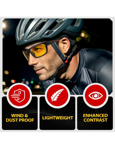 Gafas de Visión Nocturna TJUTR Polarizadas Amarillas Unisex