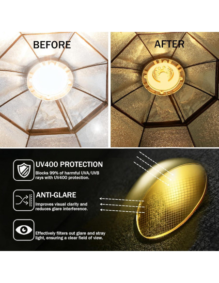 Gafas de Conducir de Noche SIPHEW para Mujeres Amarillas Polarizadas