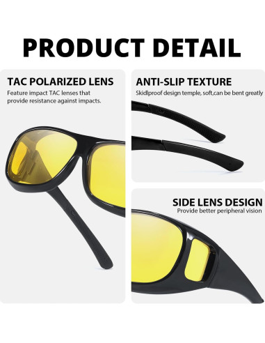 Gafas de Visión Nocturna VIEWBETTER Fit Over Lente Amarillo