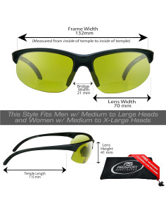 Gafas de Sol Bifocales proSPORT Amarillas +1.50 Visión Nocturna 2