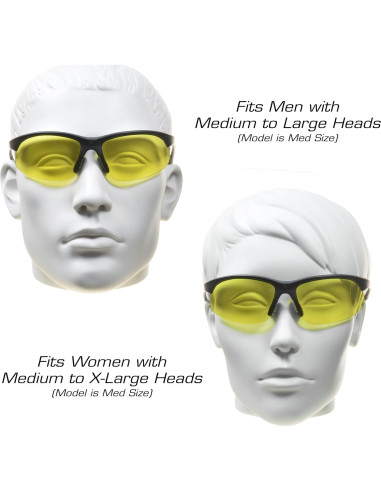 Gafas de Sol Bifocales proSPORT Amarillas +1.50 Visión Nocturna