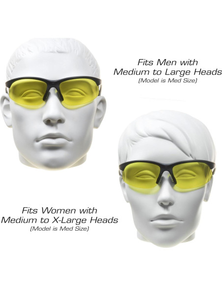 Gafas de Sol Bifocales proSPORT Amarillas +1.50 Visión Nocturna