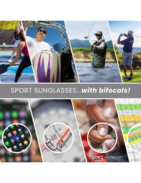 Gafas de Sol Bifocales proSPORT Amarillas +1.50 Visión Nocturna