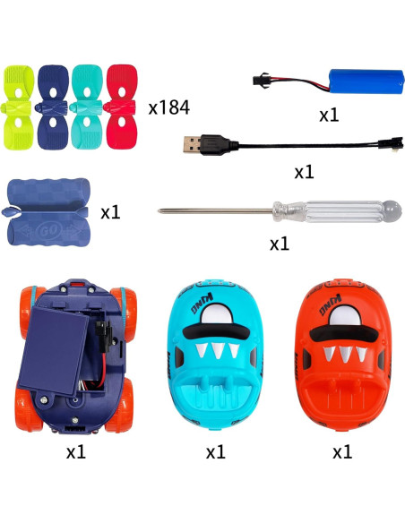 Pista de Carreras Eléctrica Veook 184 Piezas con Coche LED