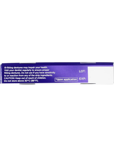 Adhesivo para Dentaduras Super PoliGrip Tiras 40 Ct