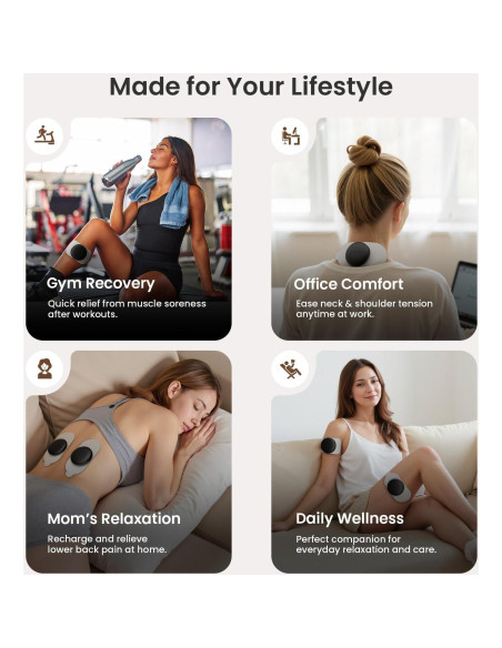 Unidad TENS Inalámbrica Mooyee M2 - Alivio Dolor 18 Modos