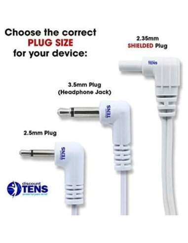 Cables de Conexión TENS Descuento - 4 Conectores 3.5mm - Paquete de 2