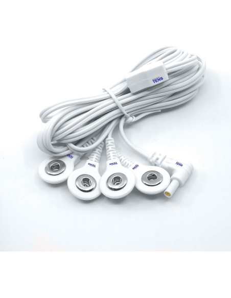 Cables de Conexión TENS Descuento - 4 Conectores 3.5mm - Paquete de 2
