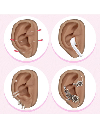 Modelo de Oído de Silicona SimCoach para Acupuntura y Piercing