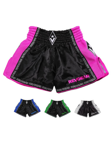 Pantalones Cortos de Muay Thai Revgear para Niños - Rosa Mediano