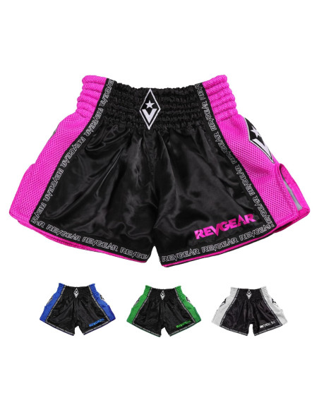 Pantalones Cortos de Muay Thai Revgear para Niños - Rosa Mediano