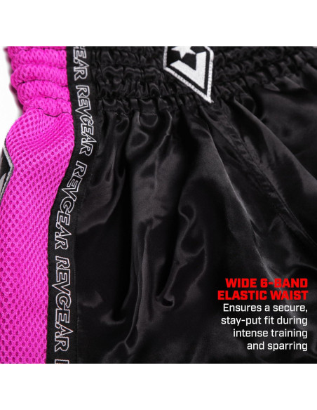 Pantalones Cortos de Muay Thai Revgear para Niños - Rosa Mediano
