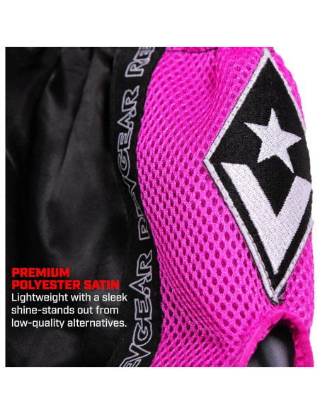 Pantalones Cortos de Muay Thai Revgear para Niños - Rosa Mediano