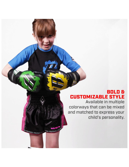 Pantalones Cortos de Muay Thai Revgear para Niños - Rosa Mediano