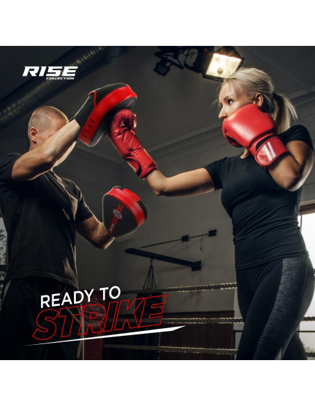 Mitones de Boxeo WYOX 2024 | Almohadillas de Golpe PU Rojo y Negro