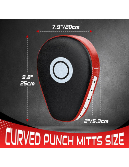 Mitones Curvados de Boxeo YORWHIN - Entrenamiento Unisex Rojo