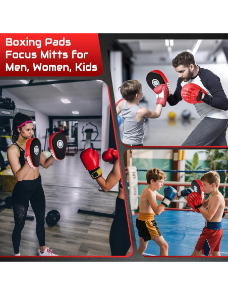 Mitones Curvados de Boxeo YORWHIN - Entrenamiento Unisex Rojo