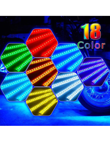 Kit de Iluminación LED Underglow SUZCO 8 Tiras Neón 12V