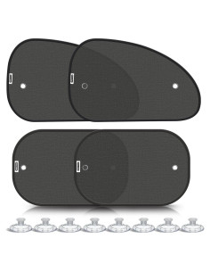 Cortinas para Ventanas de Coche COOCTECH 4 Paquete UV 99.98%