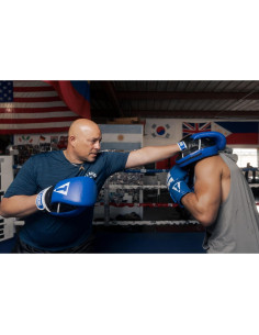 Guantes de Combate TITLE Boxing 2021 - Cuero Azul/Negro 2