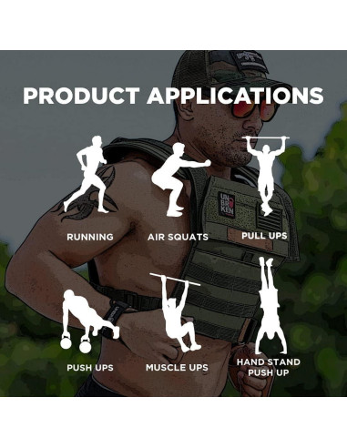 Chaleco con Peso para Mujer Unbrokenshop 6.8kg Nylon Negro