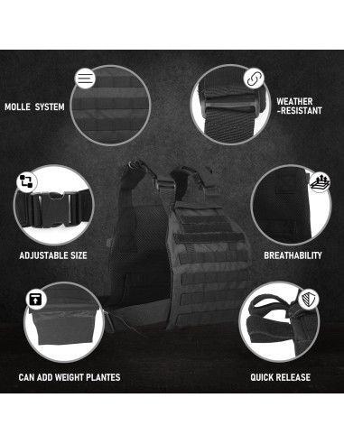 Chaleco con Peso Ajustable Miramrax para Entrenamiento Fitness