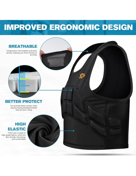 Chaleco de Compresión Acolchado TUOY para Mujeres - Protección Pecho y Costillas