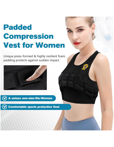 Chaleco de Compresión Acolchado TUOY para Mujeres - Protección Pecho y Costillas