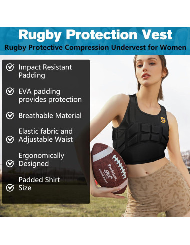 Chaleco de Compresión Acolchado TUOY para Mujeres - Protección Pecho y Costillas