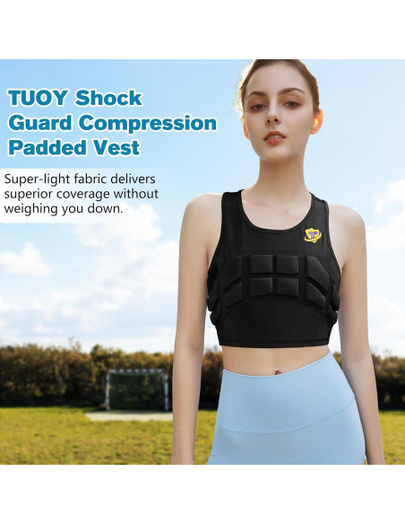 Chaleco de Compresión Acolchado TUOY para Mujeres - Protección Pecho y Costillas