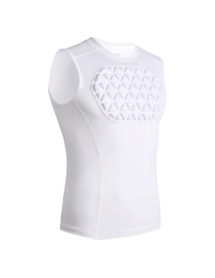 Camisa de Compresión Acolchada Legendfit para Adultos - Blanco - Mediano