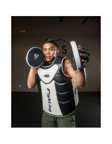 Protector Corporal de Boxeo Fighting Sports S2 Gel Negro/Blanco