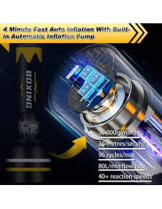 Saco de Boxeo de Pie YORWHIN 175 cm con Bomba Automática y Guantes 2