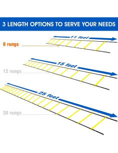 Vallas de Agilidad Yes4All - Paquete de 5 Naranjas + Escalera 2