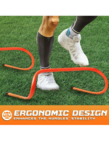 Vallas de Agilidad Yes4All - Paquete de 5 Naranjas + Escalera