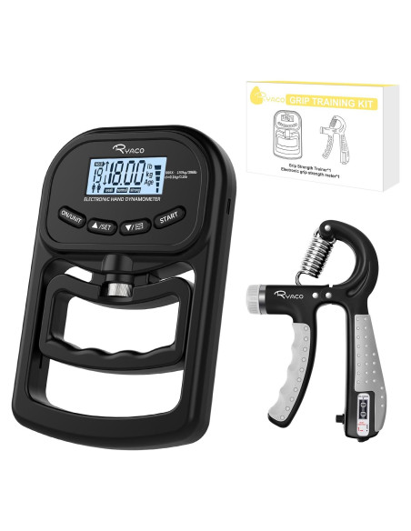 Probador de Fuerza de Agarre Digital Ryaco 396lbs con Entrenador