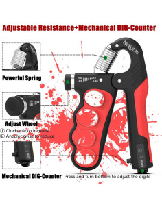 Entrenador de Fuerza de Agarre Nirxubla 11-100 kg Ajustable 2