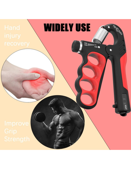 Entrenador de Fuerza de Agarre Nirxubla 11-100 kg Ajustable