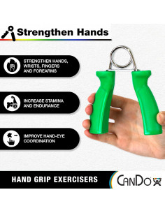 Conjunto de ejercitadores de agarre CanDo 5 pares X-Ligero a X-Pesado 2