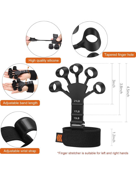 Fortalecedor de Agarre Btfsoul Ajustable 5kg a 60kg