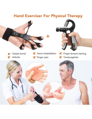 Fortalecedor de Agarre Btfsoul Ajustable 5kg a 60kg