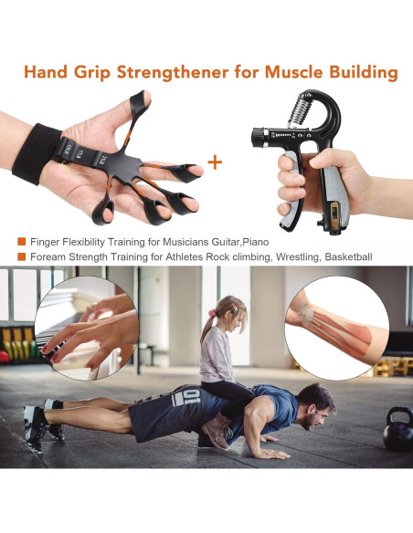 Fortalecedor de Agarre Btfsoul Ajustable 5kg a 60kg