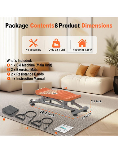 Máquina de Equilibrio WEGAIN 2 en 1 con Bandas y LCD 136kg