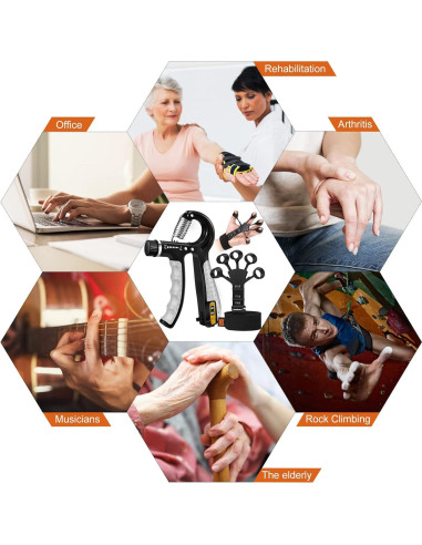 Fortalecedor de Agarre Btfsoul Ajustable 5kg a 60kg