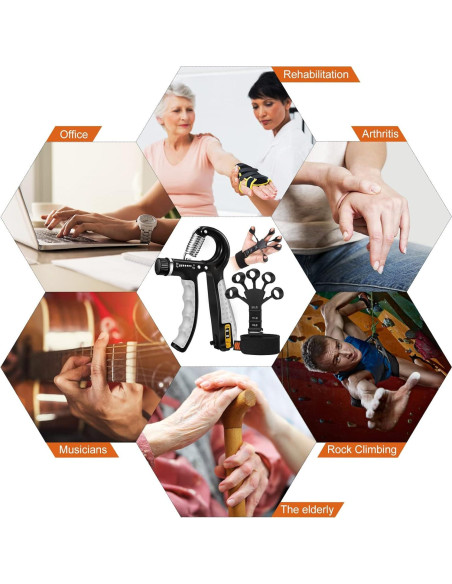 Fortalecedor de Agarre Btfsoul Ajustable 5kg a 60kg