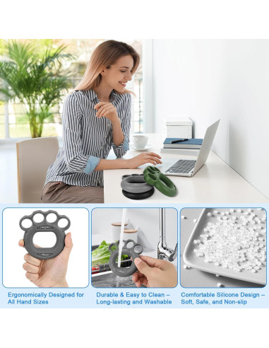 Entrenador de Fuerza de Mano RYACO - Paquete 9 Piezas