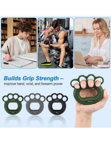 Entrenador de Fuerza de Mano RYACO - Paquete 9 Piezas