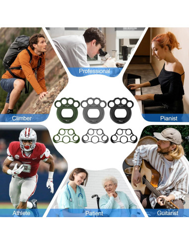 Entrenador de Fuerza de Mano RYACO - Paquete 9 Piezas