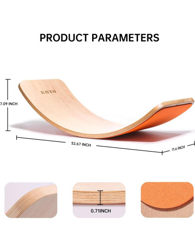 Tabla de Equilibrio KHTO para Niños y Adultos - Madera de Haya