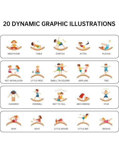 Tabla de Equilibrio KHTO para Niños y Adultos - Madera de Haya